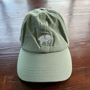 Ivory Ella‎ Elephant Baseball Cap Womens Olive Green Cotton Adjustable Strapback